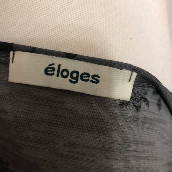 Eloges Floral Maxi Dress NWOT Gray M Autumn - Picture 5 of 5